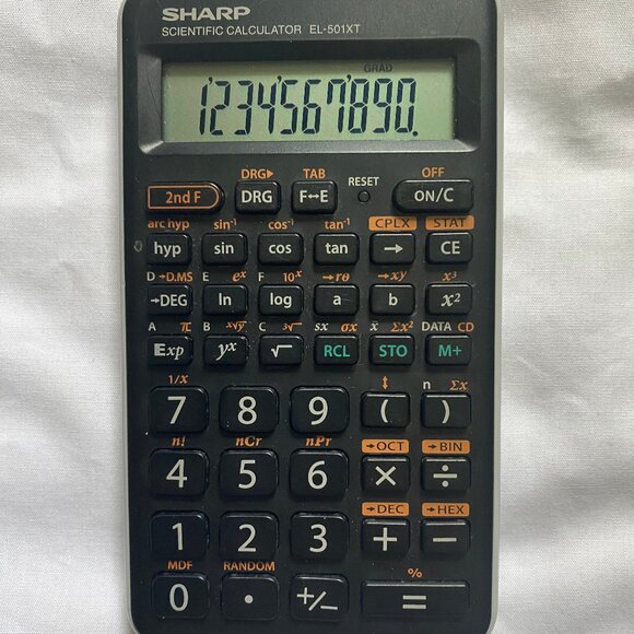 Sharp Scientific Calculator Model EL-501XT Handheld Working Battery Operated - Picture 1 of 6